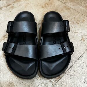Birkenstock Dark Gray Rubber Sandals size 37
